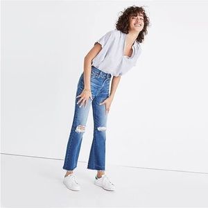 Madewell 25 Retro Crop Knee-Rip Bootcut Jean